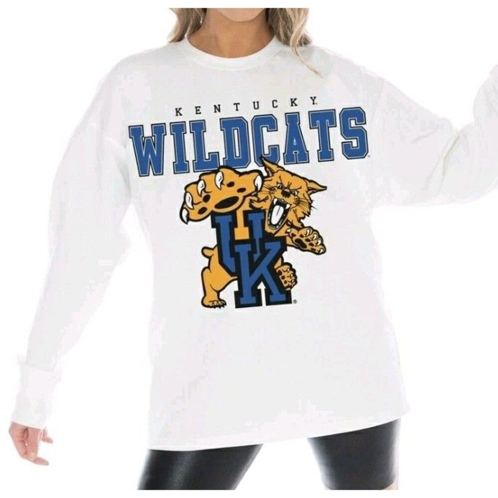 Kentucky Wildcats Gameday Couture Women's Big Goals Oversized Long Sleeve Gray M